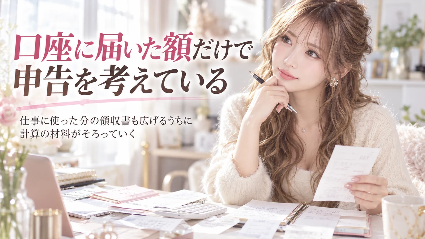 口座に届いた額だけで申告を考えている