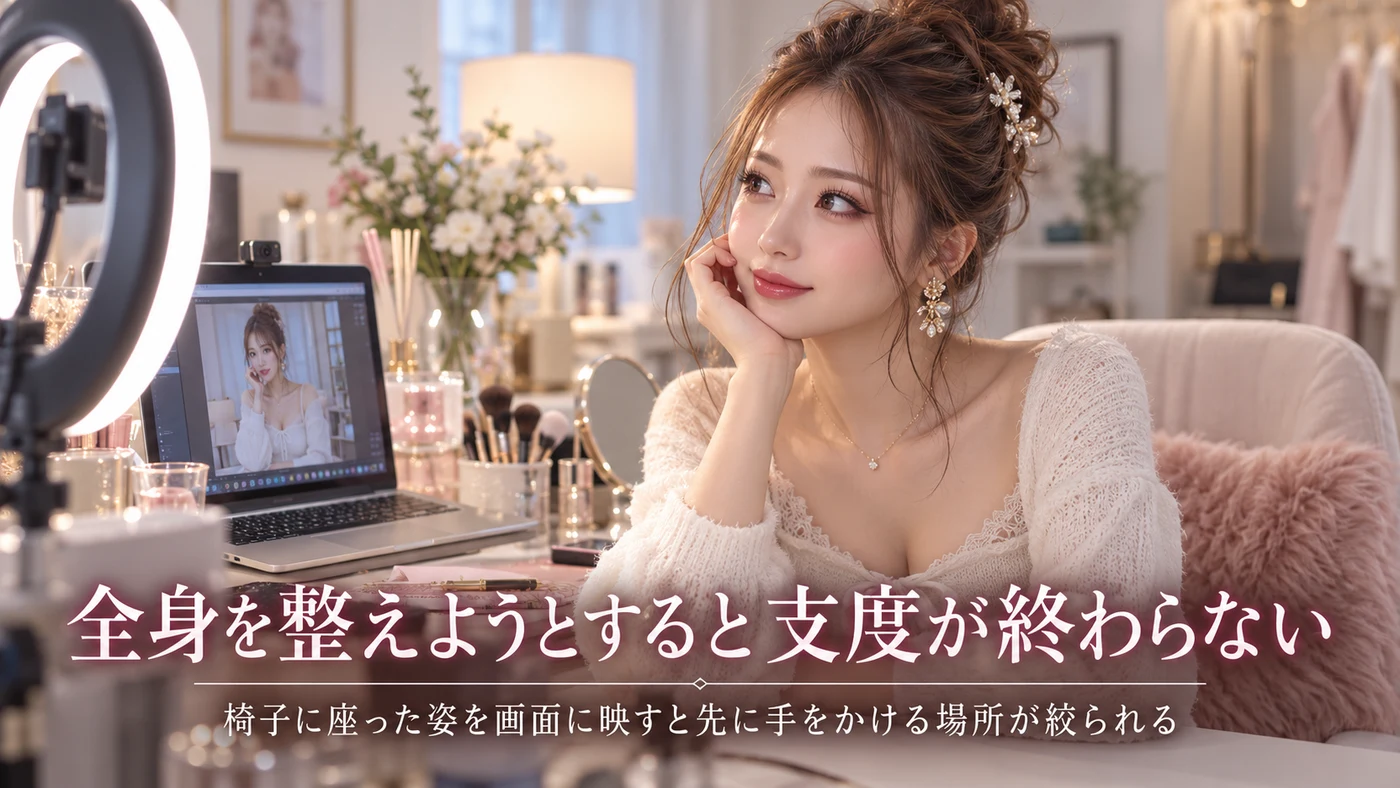 全身を整えようとすると支度が終わらない