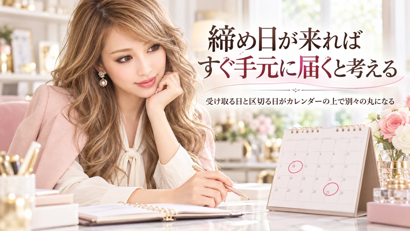 締め日が来ればすぐ手元に届くと考える