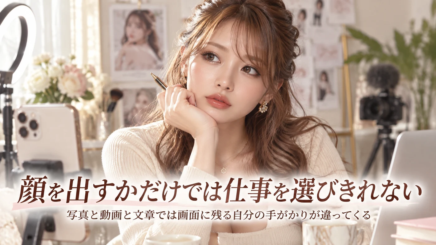 顔を出すかだけでは仕事を選びきれない