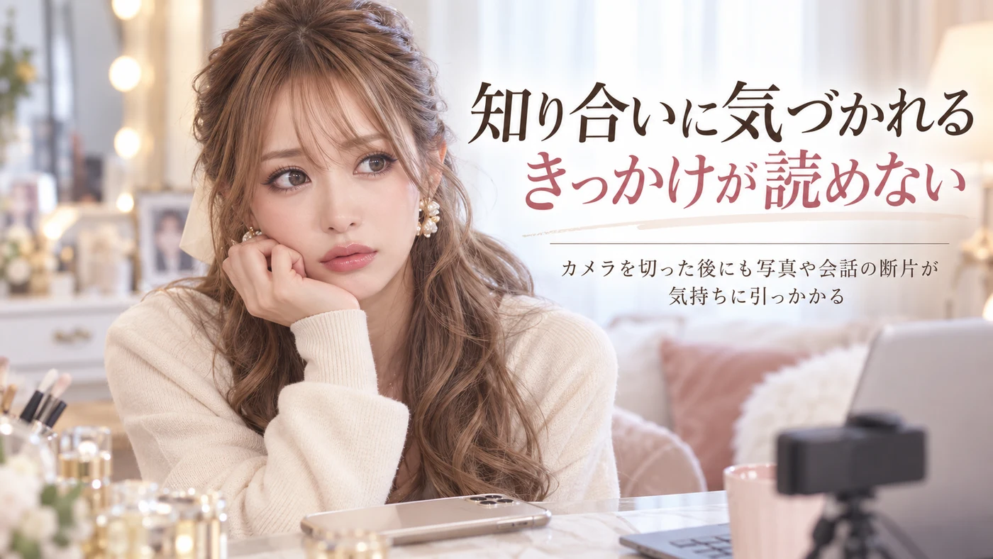 知り合いに気づかれるきっかけが読めない