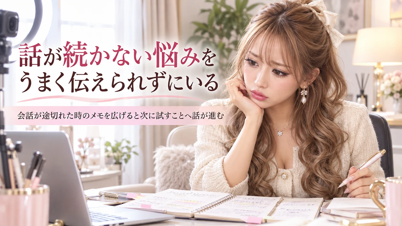 話が続かない悩みをうまく伝えられずにいる