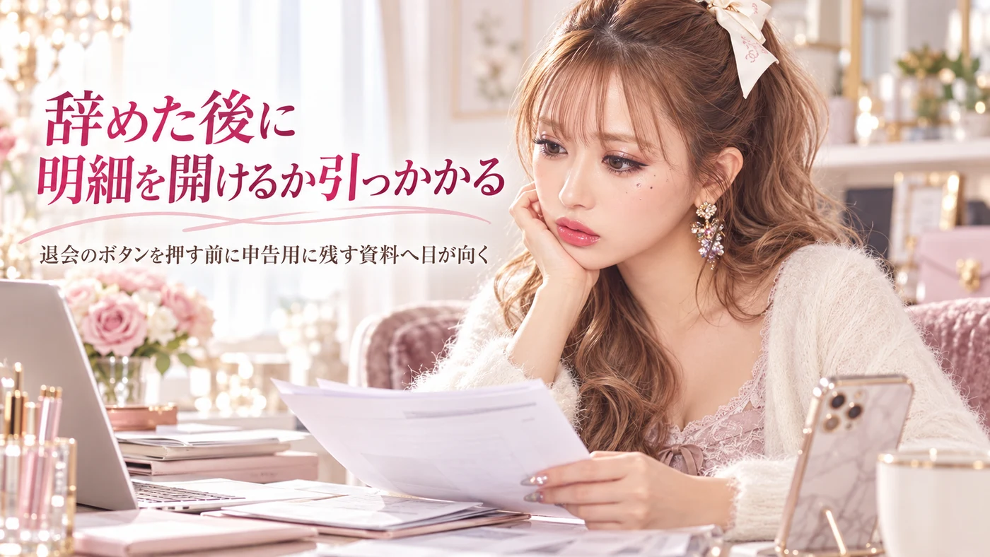 辞めた後に明細を開けるか引っかかる