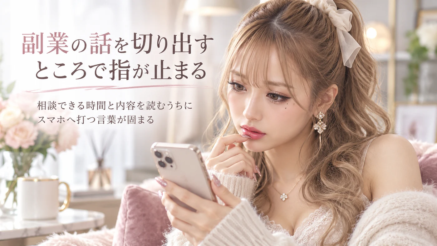 副業の話を切り出すところで指が止まる