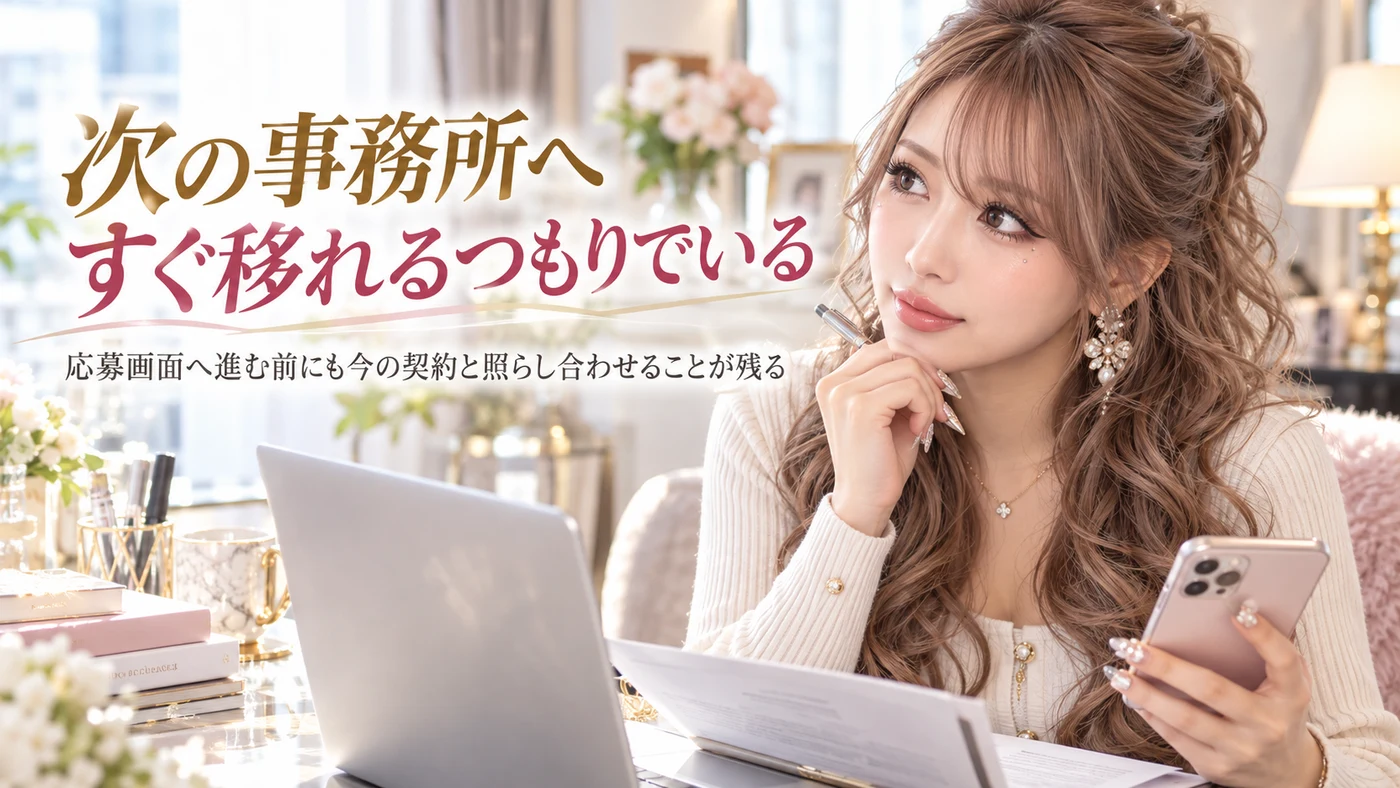 次の事務所へすぐ移れるつもりでいる