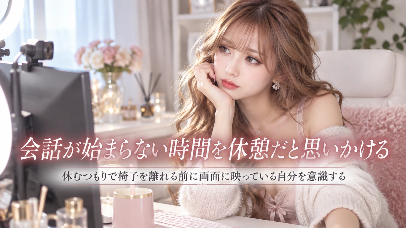 会話が始まらない時間を休憩だと思いかける