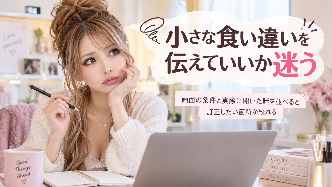 小さな食い違いを伝えていいか迷う