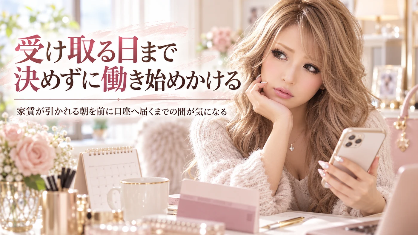 受け取る日まで決めずに働き始めかける