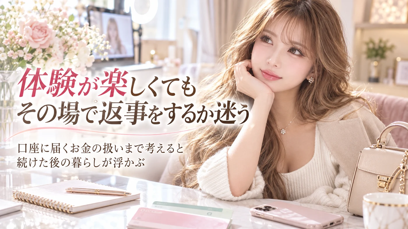 体験入店・確定申告のイメージ画像