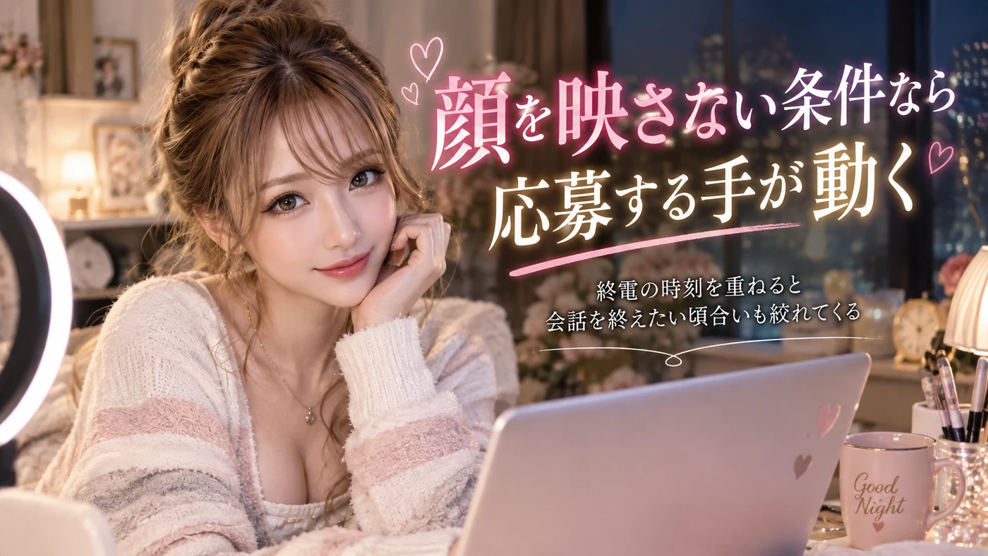 顔出しなし・営業時間のイメージ画像