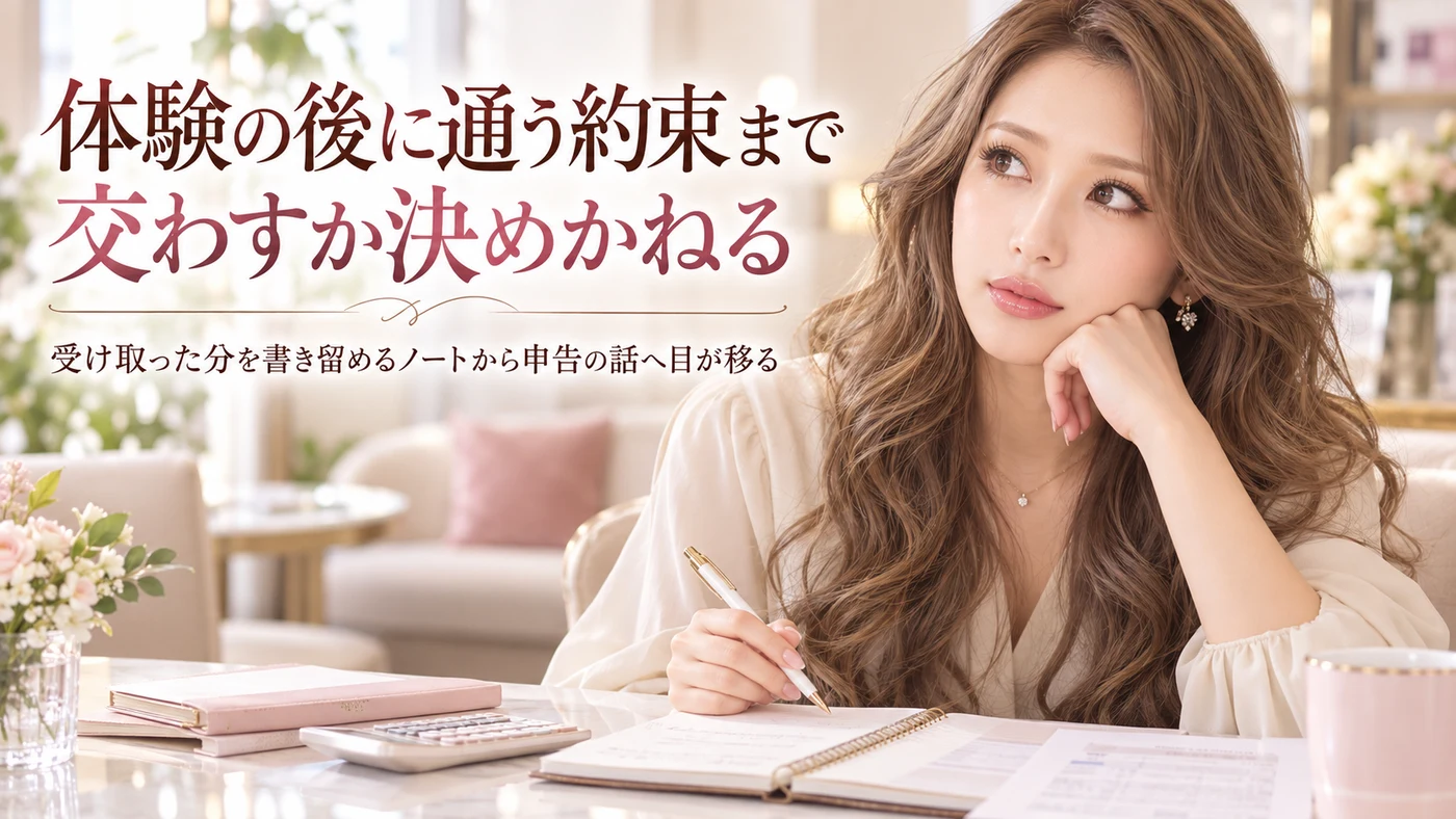 体験入店・確定申告のイメージ画像